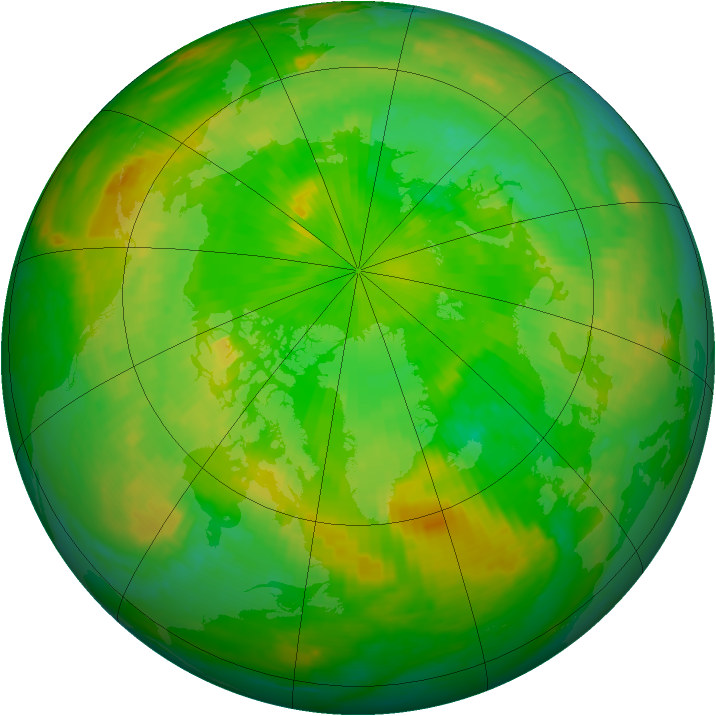 Arctic ozone map for 26 June 2003